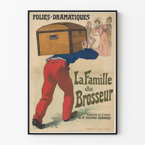 Vintage Poster The Brosseur Family - Retro Theater Wall Decoration