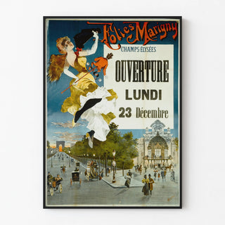 Vintage poster Folies Marigny Champs-Élysées Opening December