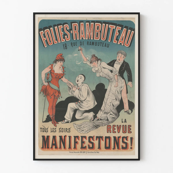 Vintage poster Folies Rambuteau - The Manifestations Review