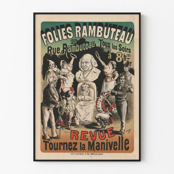 Vintage Poster Folies Rambuteau - Turn the Crank Show