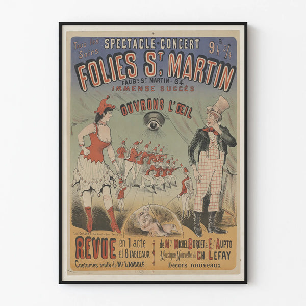 Folies St Martin Poster Open Eye Show in 1 Act