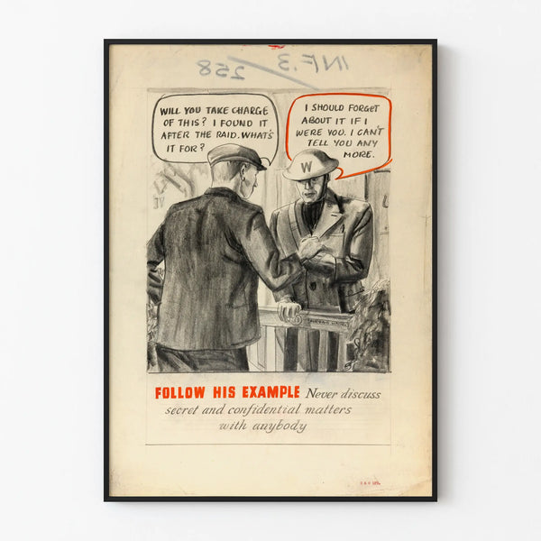 Vintage awareness poster on confidentiality - Follow His Example