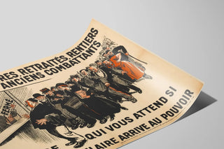 Vintage Poster of the Popular Front - Civil Servants and Retirees — artwork view
