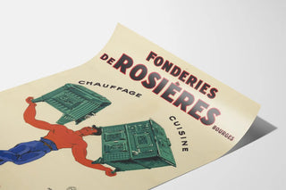 Vintage poster Fonderies de Rosières Heating and Cooking