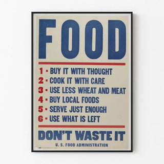Vintage Poster for Food Waste Prevention