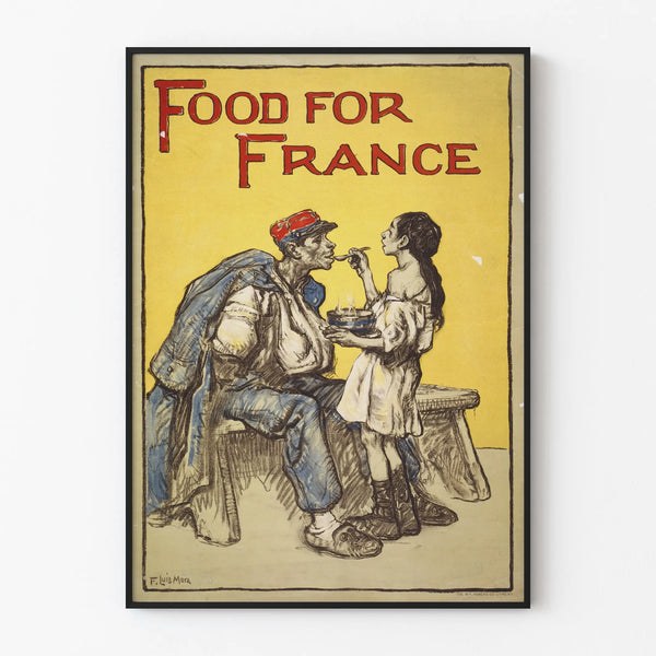 Vintage Food Poster for France - Retro Wall Decoration