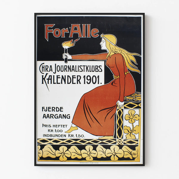 Vintage Poster for Alle Calendar 1901 - Historical Wall Decoration
