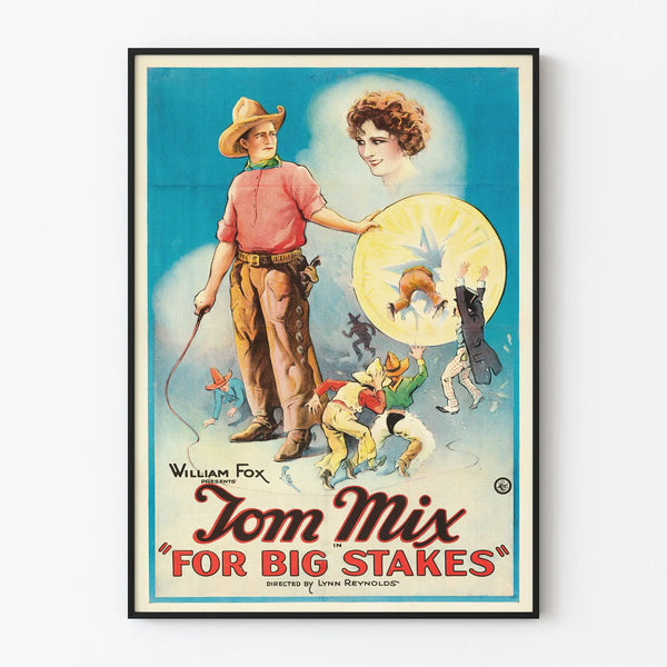 Vintage Poster for Big Stakes with Tom Mix