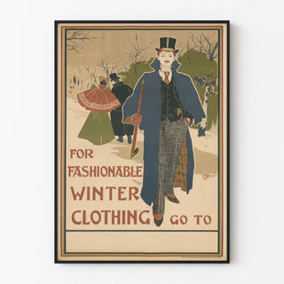 Elegant Vintage Winter Fashion Poster