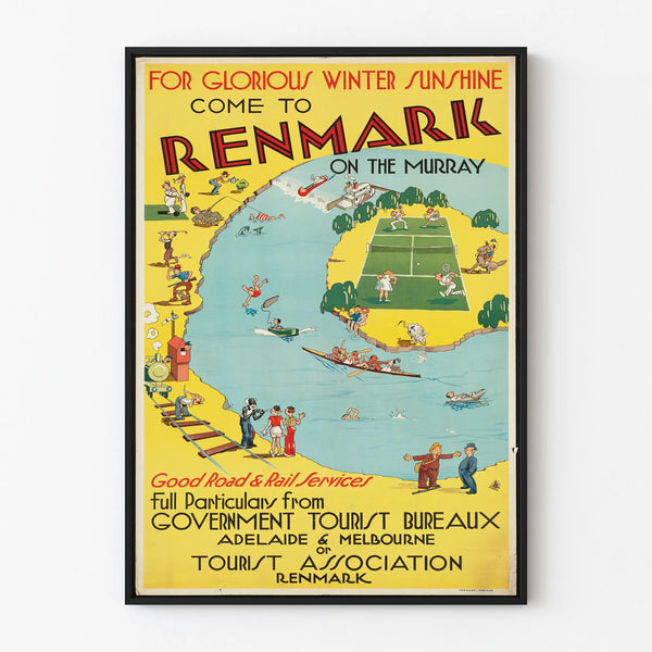 Vintage Renmark poster on the Murray - Retro wall decoration
