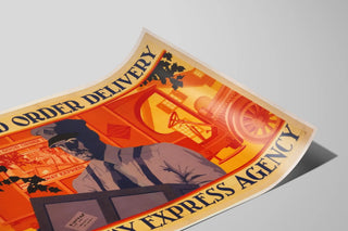 Vintage Railway Express Agency Poster Reliable Delivery — artwork view