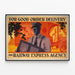 Vintage Railway Express Agency Poster Reliable Delivery — framed artwork on a wall