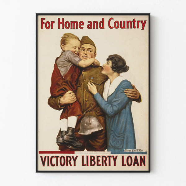 Vintage Poster Wall Decoration War 1918 Victory Liberty Loan