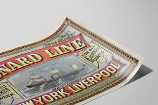 Vintage poster Cunard Line New York Liverpool — artwork view