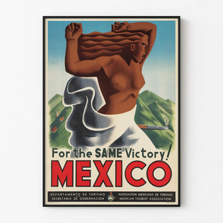 Vintage Mexico Tourism Poster For the Same Victory