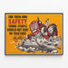 Safety Poster for Youth Prevention and Tractors — framed artwork on a wall