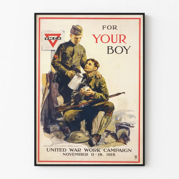 Vintage poster for wall decoration United War Work 1918