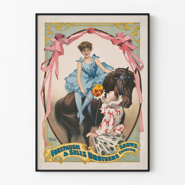 Vintage poster for Forepaugh & Sells Brothers Shows decorative