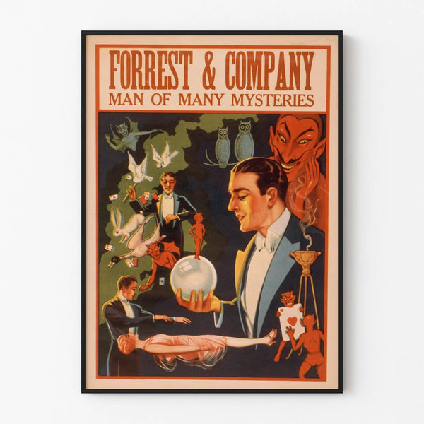 Vintage Poster Forrest & Company Man of Many Mysteries