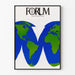 Vintage poster Forum English Teaching, world map 1980