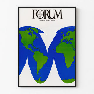 Vintage poster Forum English Teaching, world map 1980