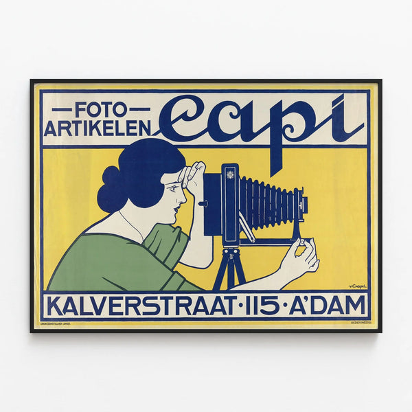 Vintage Poster Photo Artikelen Capi Amsterdam — framed artwork on a wall