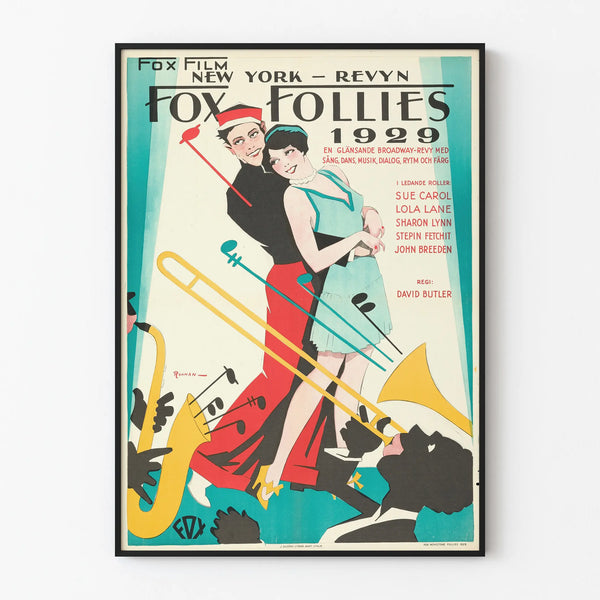 Vintage Poster Fox Follies 1929 - Retro Wall Decoration