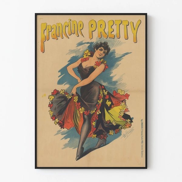 Vintage Francine Pretty Poster for Wall Decoration
