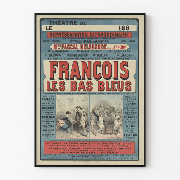 Poster Théâtre François Les Bas Bleus