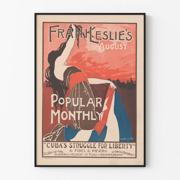 Vintage poster Frank Leslie's Popular Monthly - Retro wall decoration