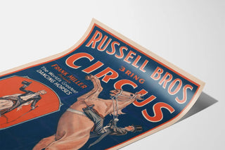 Russell Bros Circus Poster - The Best Dancing Horses