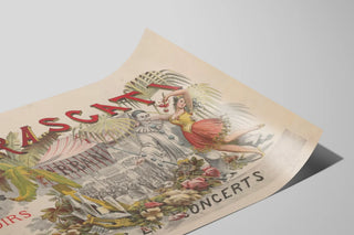 Vintage poster Frascati Every Evening Balls and Concerts — artwork view