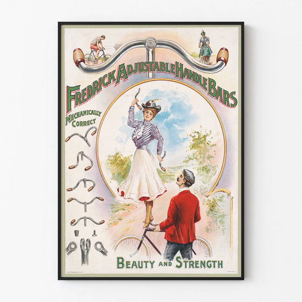 Vintage Fredrick Poster Adjustable Handle Bars - Cycling Wall Decoration