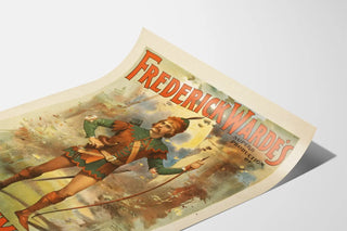 Vintage poster of Frederick Warde Robin Hood Runnymede
