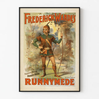 Vintage poster of Frederick Warde Robin Hood Runnymede