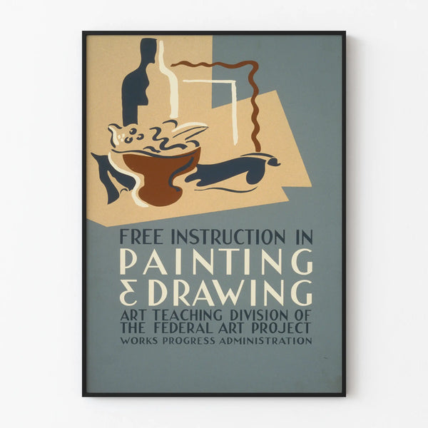 Vintage Poster Free Instruction in Painting & Drawing