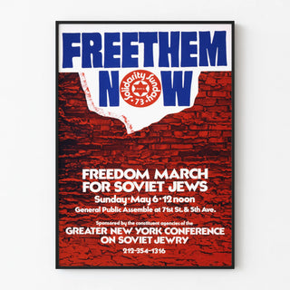 Poster Solidarity Free Them Now for the March of the Soviet Jews