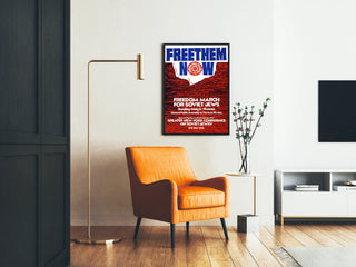 Poster Solidarity Free Them Now for the March of the Soviet Jews