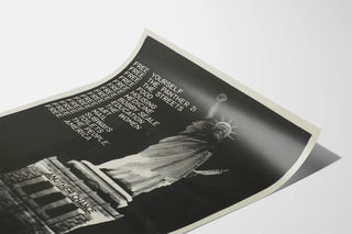 Black and White Poster of the Statue of Liberty 'Free Yourself'