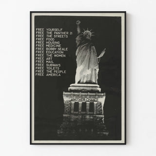 Black and White Poster of the Statue of Liberty 'Free Yourself'