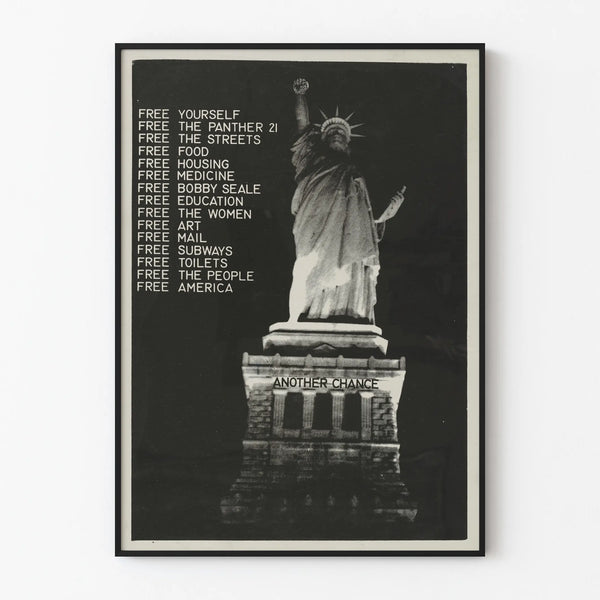 Black and White Poster of the Statue of Liberty 'Free Yourself'