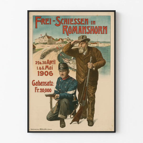 Vintage Poster of Free Shooting in Romanshorn 1906