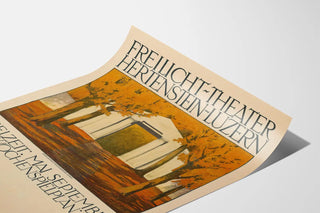 Vintage outdoor theater poster Hertenstein Lucerne