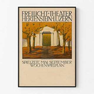 Vintage outdoor theater poster Hertenstein Lucerne