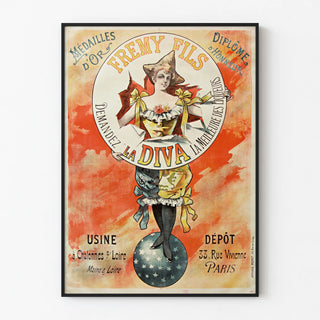 Vintage Poster Fremy Fils La Diva Liqueurs