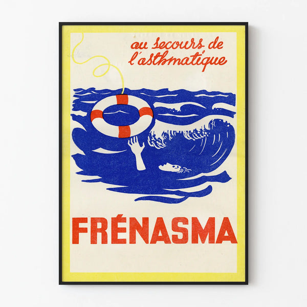 Vintage poster Frénasma to the rescue of the asthmatic - Retro wall decoration