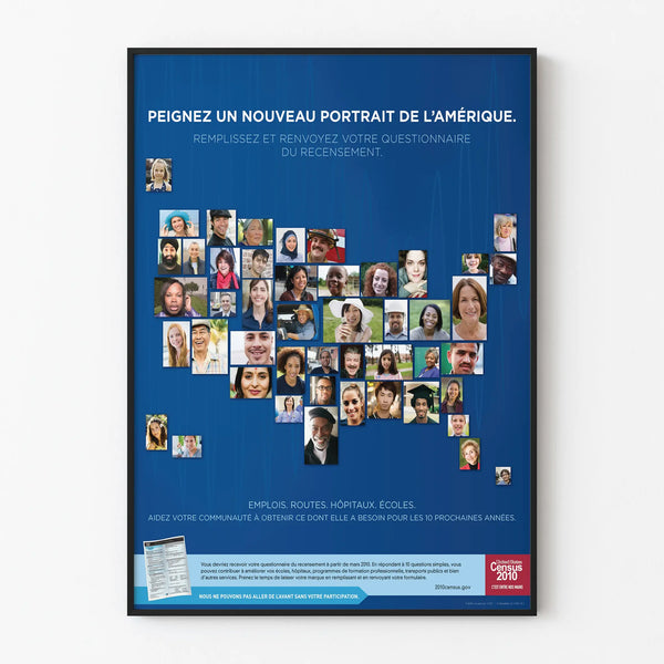 Wall Decoration Poster Census America 2010