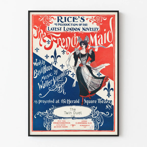 Vintage poster The French Maid - Retro aesthetic wall decoration