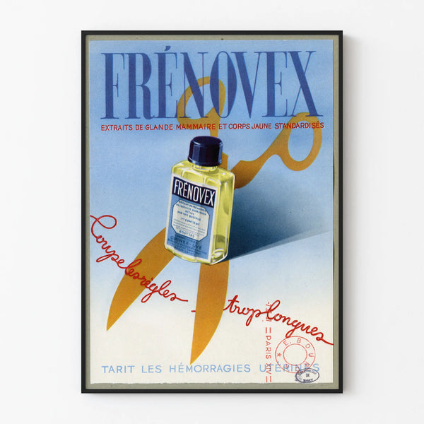 Vintage Frenovex advertising poster - Retro wall decoration