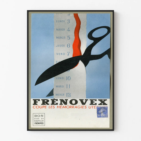 Vintage Frénovex Poster – Stops Uterine Hemorrhages